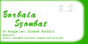 borbala szombat business card